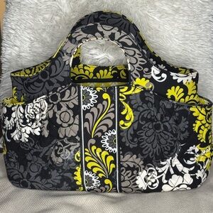 Vera Bradley Black and Yellow Floral Tote